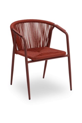 M - Luigi rakásolható kültéri éttermi szék piros színben