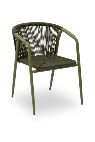 M - Luigi rakásolható kültéri éttermi szék méregzöld színben