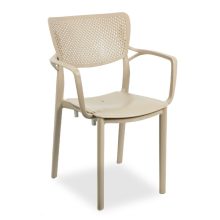 Madera rakásolható kültéri szék cappuccino színben