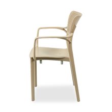 Madera rakásolható kültéri szék cappuccino színben