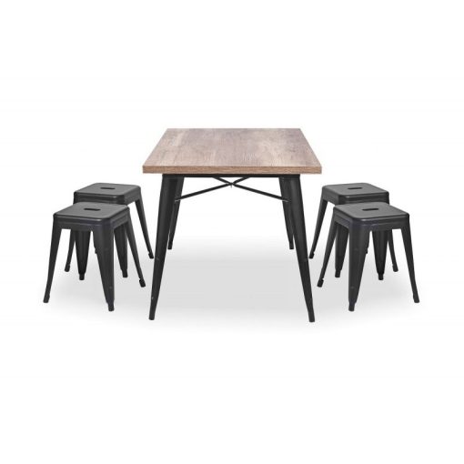 Paris Rakásolható fémvázas stoki fekete színben