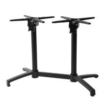 Cross Duo öntöttvas asztalláb színterezett váz - fekete színben