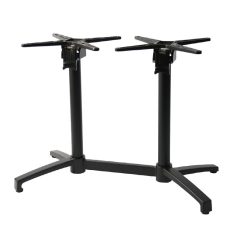   Cross Duo öntöttvas asztalláb színterezett váz - fekete színben