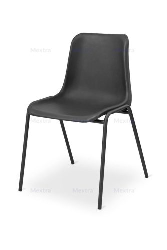 M - Maxi műanyag rakásolható szék fekete acél lábakkal