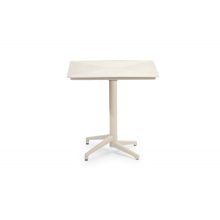 X lábú kültéri éttermi asztal krém színben