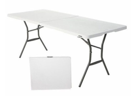 M - Catering összecsukható bőrönd asztal és rakásolható kerti asztal 183x76 cm (80471)