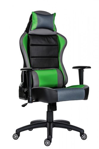 A - GameBoost gamer szék - zöld színben