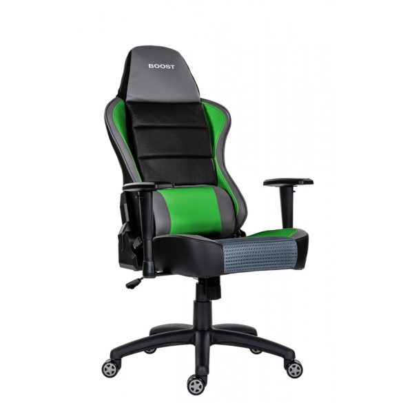 A - GameBoost gamer szék - zöld színben