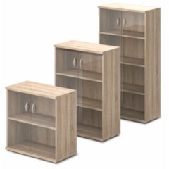 116-2A-Ü üvegajtós-polcos irodaszekrény - 3 fakk