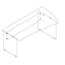 GP 180/99 íróasztal balos kivitelben