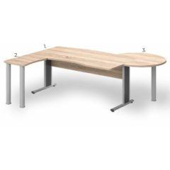 KIV-180/102 fémlábas vezetői íróasztal összeállítás