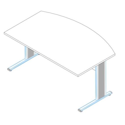 EI-160/100 fémlábas vezetői íróasztal