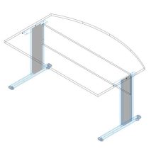 EI-160/100 fémlábas vezetői íróasztal