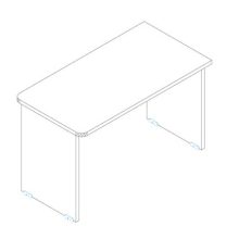 EK 140/62 íróasztal az egyik oldalt lekerekített éllel