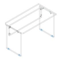 EK 140/62 íróasztal az egyik oldalt lekerekített éllel
