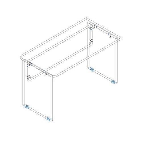 EK 140/62 íróasztal az egyik oldalt lekerekített éllel