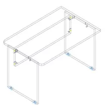EK 160/80 íróasztal az egyik oldalt lekerekített éllel