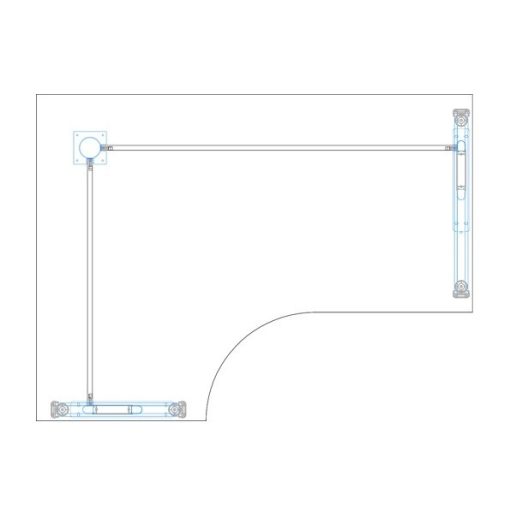 GA-160/102 fémlábas íróasztal balos kivitelben