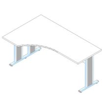 GA-160/102 fémlábas íróasztal balos kivitelben