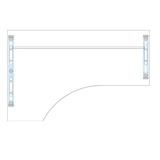 GA-180/102 fémlábas íróasztal balos kivitelben