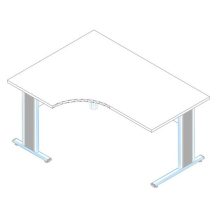 GA-180/102 fémlábas íróasztal jobbos kivitelben