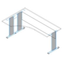 GA-180/102 fémlábas íróasztal jobbos kivitelben