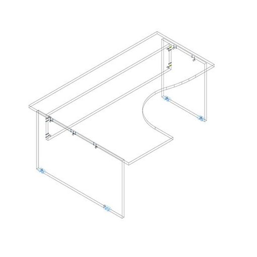 GB 180/120 íróasztal balos kivitelben