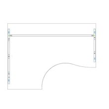 GB 180/120 íróasztal balos kivitelben