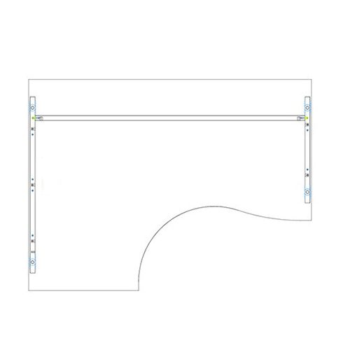 GB 180/120 íróasztal balos kivitelben