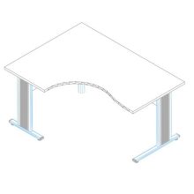 GB-180/120 fémlábas íróasztal balos kivitelben