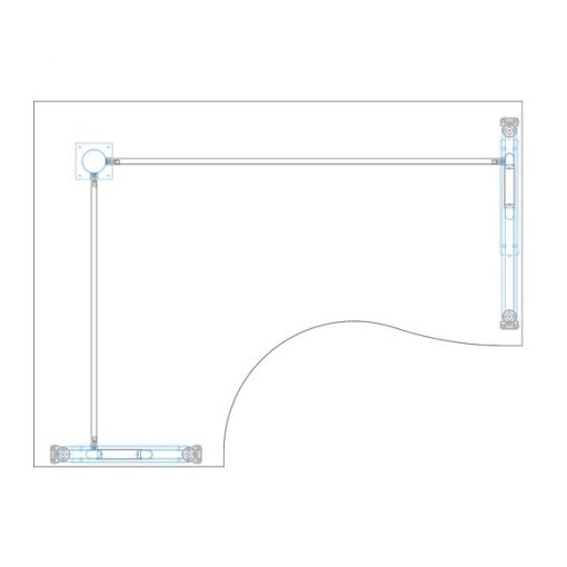 GB-200/120 fémlábas íróasztal balos kivitelben