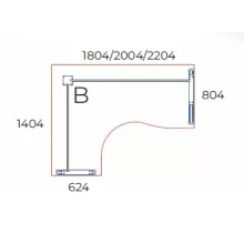 GB-220/140 fémlábas íróasztal balos kivitelben