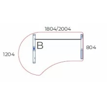 GG-180/120 fémlábas íróasztal balos kivitelben