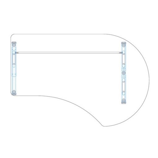 GG-200/120 fémlábas íróasztal jobbos kivitelben