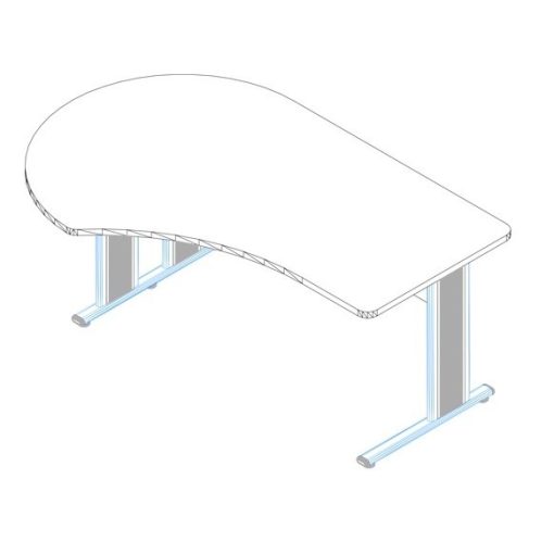 GG-200/120 fémlábas íróasztal jobbos kivitelben