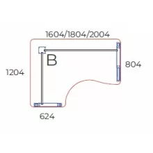 GI-180/120 fémlábas íróasztal balos kivitelben