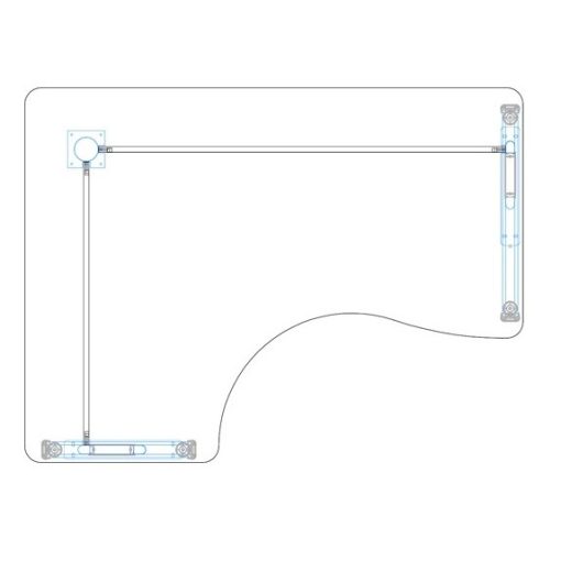 GI-200/120 fémlábas íróasztal balos kivitelben