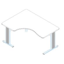 GI-200/120 fémlábas íróasztal balos kivitelben