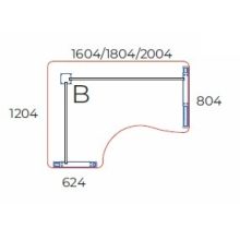 GI-200/120 fémlábas íróasztal balos kivitelben