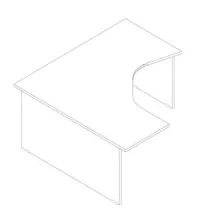 GM 160/160 íróasztal jobbos kivtelben
