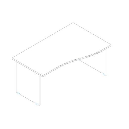 GN 160/100 íróasztal balos kivitelben