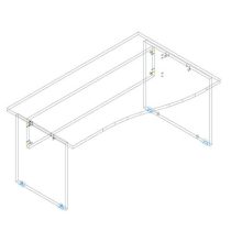 GN 160/100 íróasztal balos kivitelben