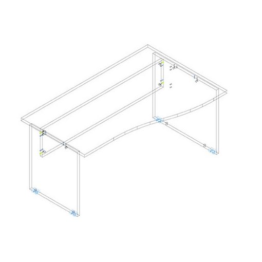 GN 160/100 íróasztal balos kivitelben