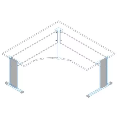 GS-160/160 fémlábas íróasztal balos kivitelben