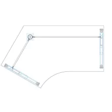 GS-180/110 fémlábas íróasztal balos kivitelben