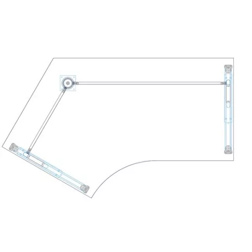 GS-180/110 fémlábas íróasztal balos kivitelben