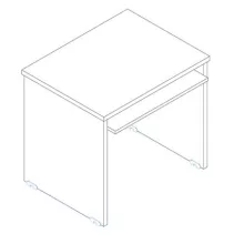 IS 80/62 sarkos számítógépasztal