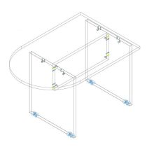 KA 120/80° asztaltoldat