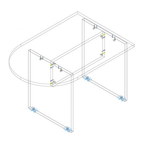 KA 120/80° asztaltoldat