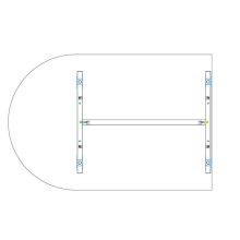 KA 120/80° asztaltoldat
